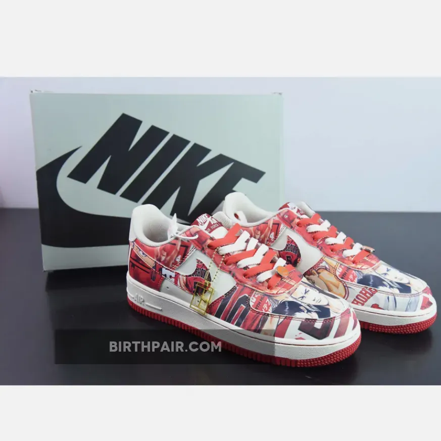 Custom Nike Air Force 1 Slum Dunk White Red Restock