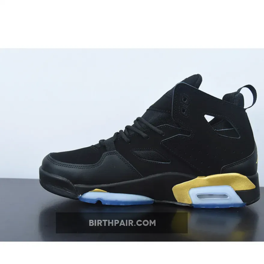 Black And Yellow Jordan Flights Jordan Flight Club 91 'Black Metallic Gold'