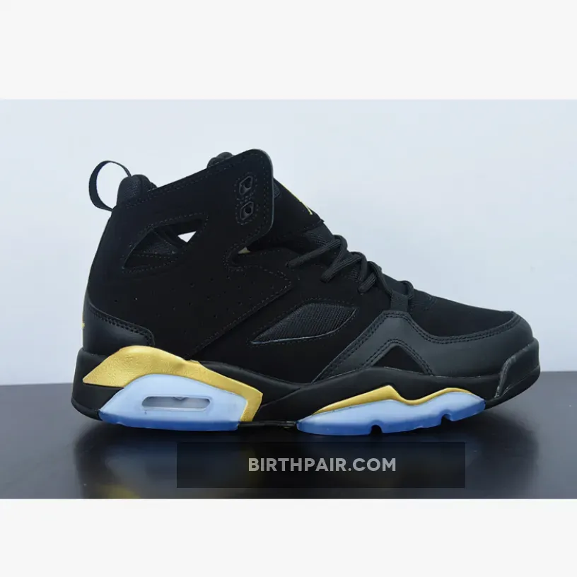 Black And Yellow Jordan Flights Jordan Flight Club 91 'Black Metallic Gold'