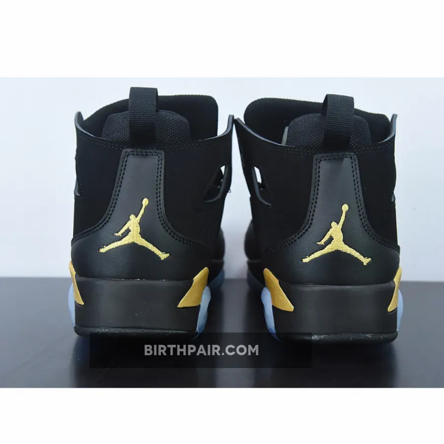 Black And Yellow Jordan Flights Jordan Flight Club 91 'Black Metallic Gold'