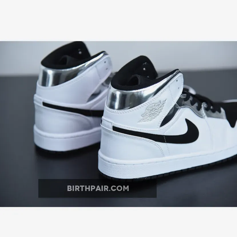 Air Jordan 1 Mid Alternate Think 16 #white and silver jordan 1