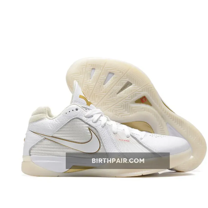 Kd3 White Nike Retro Metallic Gold Dz009-100 DZ3009-100
