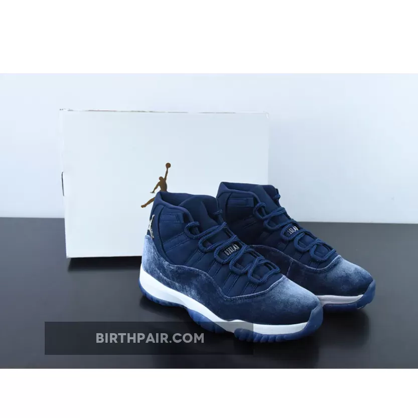 Air Jordan 11 Midnight Navy/Metallic Silver-White #silver and white jordans