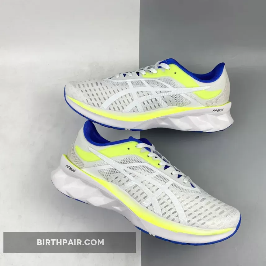 Asics Men's Novablast Running Shoes White/Glacier Grey - asics men's novablast running shoes