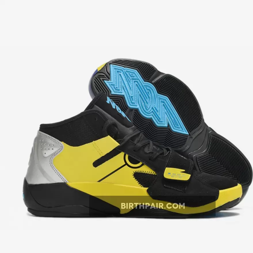 Jordan Zion 2 'Naruto vs. Sasuke' Black/Laser Blue-Yellow Strike FB1628-087 zion jordans naruto