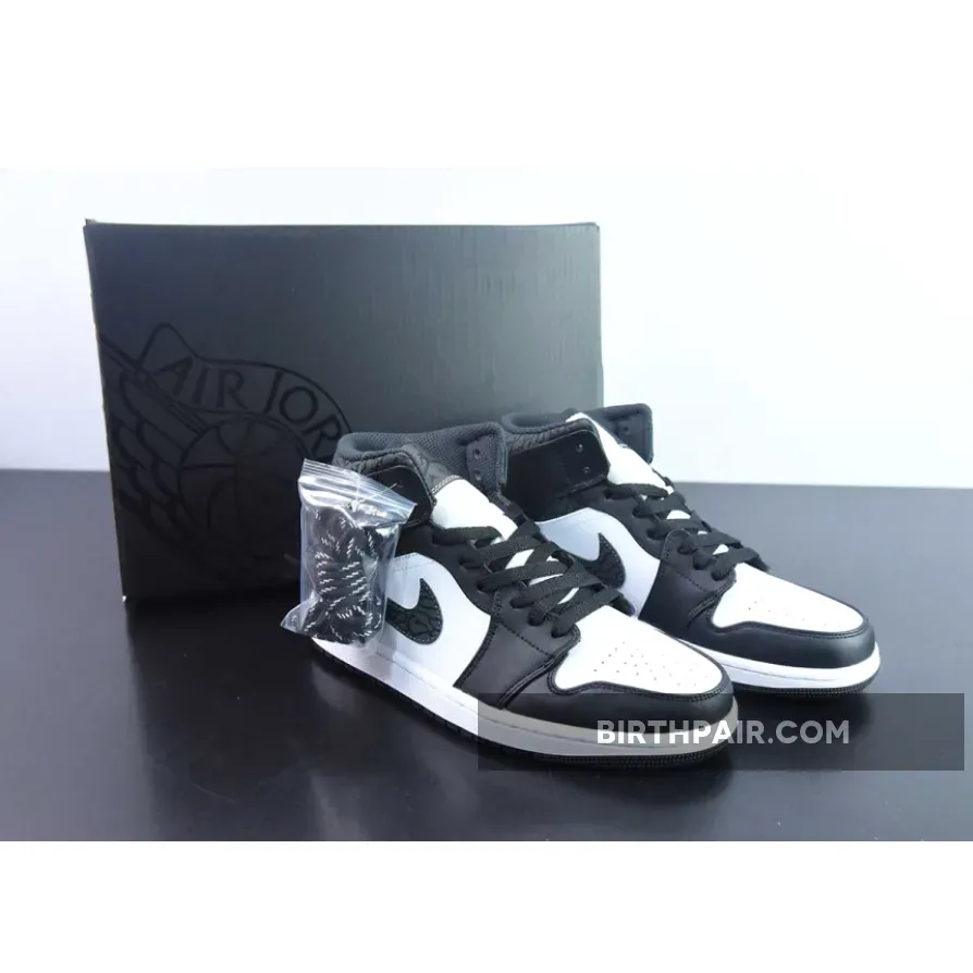 Air Jordan 1 Mid SE 'Panda Elephant' Black White | peter b moore jordan