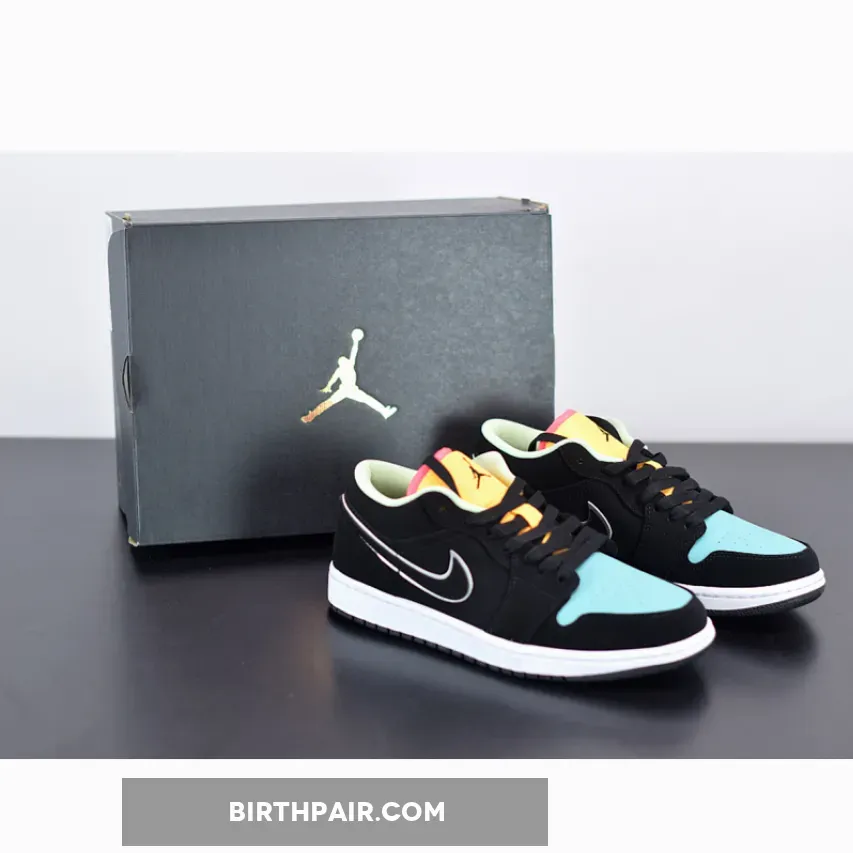 Air Jordan 1 Multi-Color Black Aurora Green - air jordan 1 aurora green