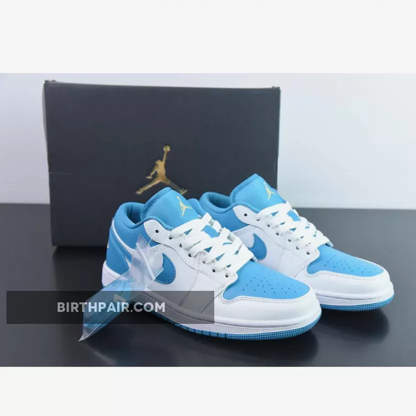 Air Jordan 1 Low Aquatone/Celestial Gold-White 553560-174 1681549059 Discount