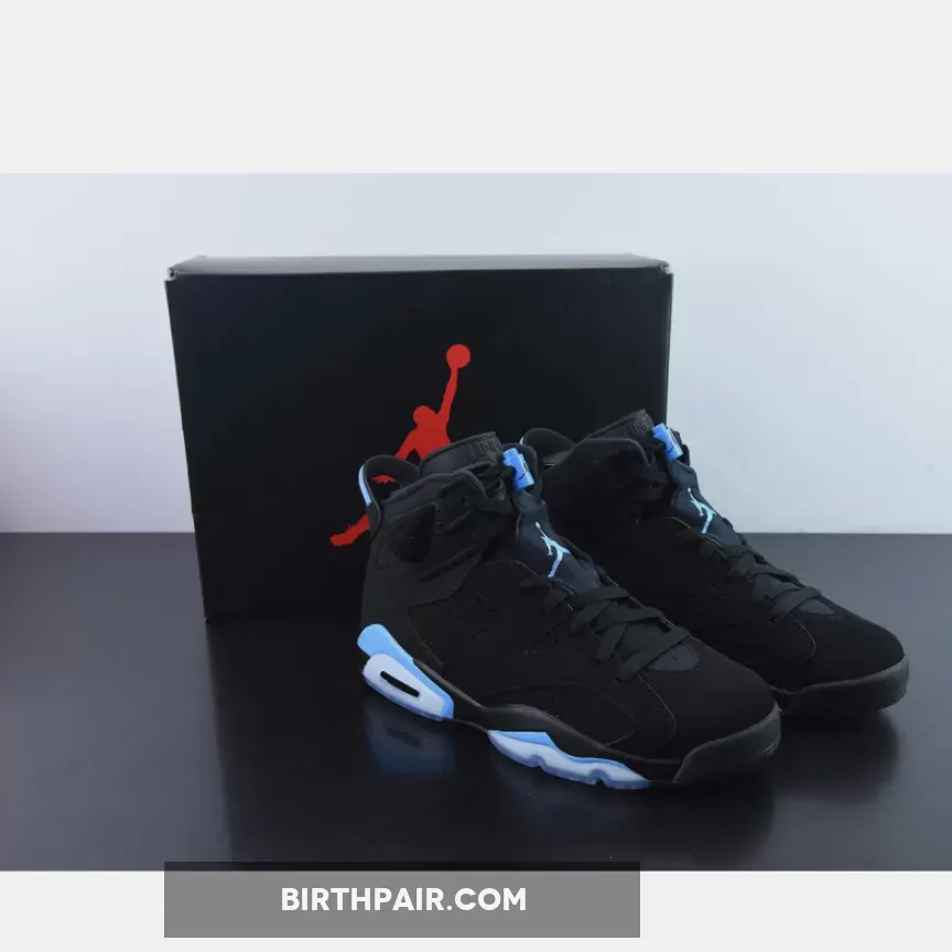 Air Jordan 6 'UNC' Black/University Blue 384664-006 - unc 6 restock