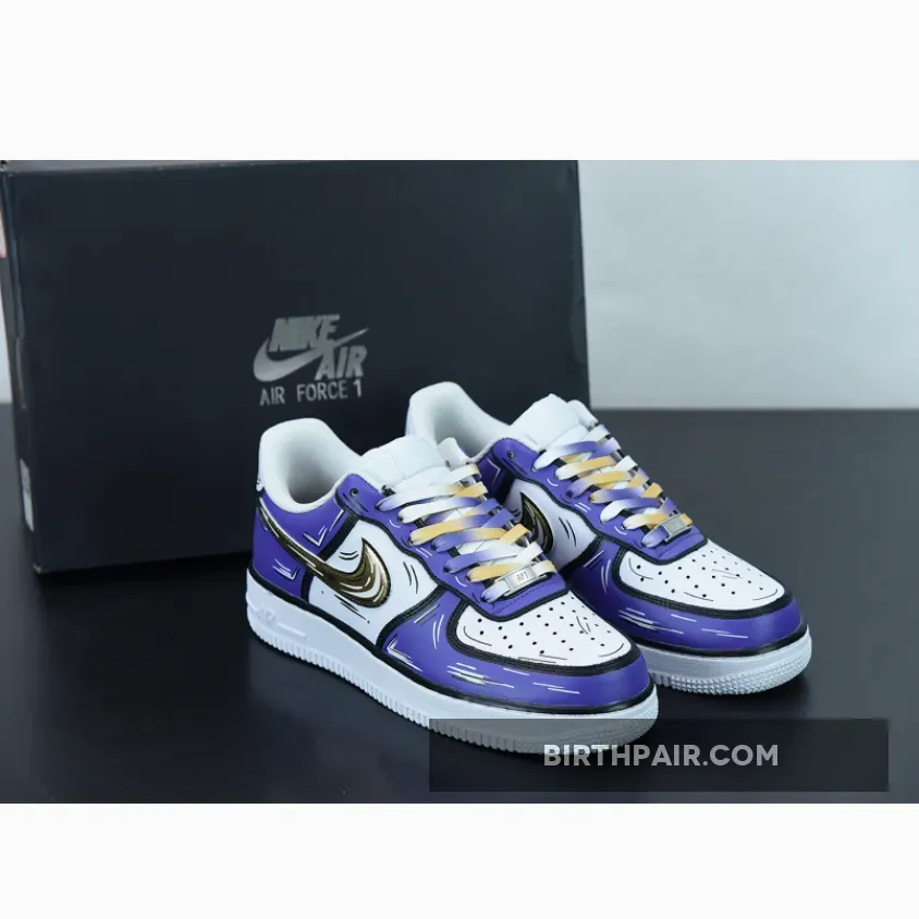 Laker Air Force 1 / Nike Air Force 1 Low 'Lakers' Purple White