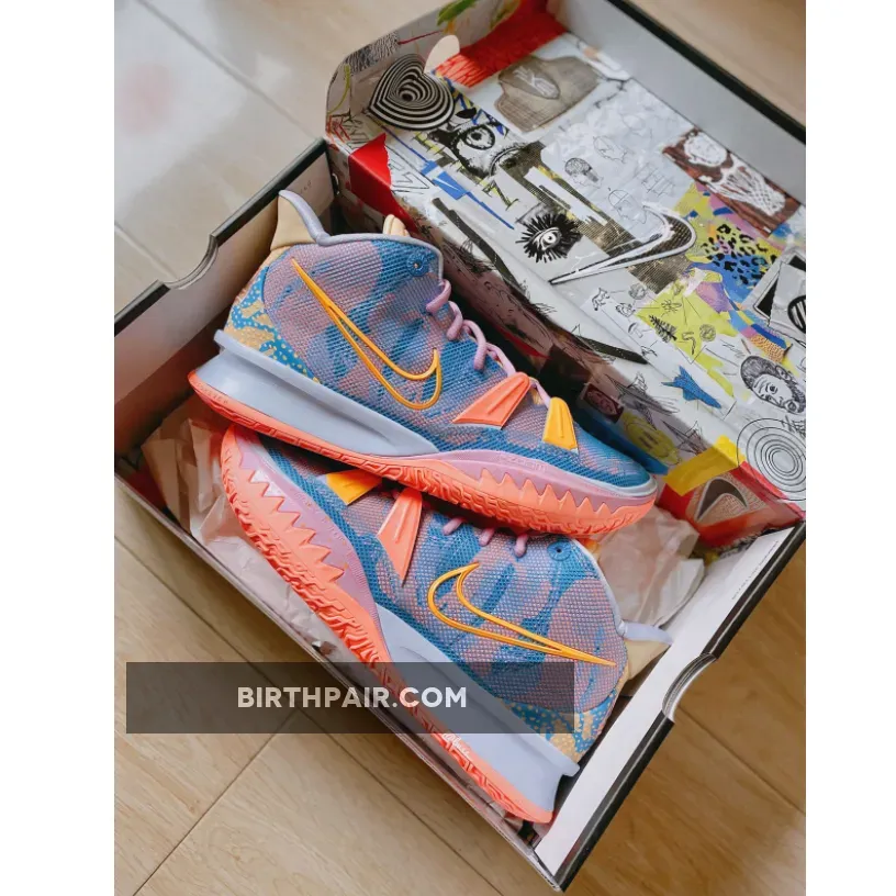 Blue And Orange Kyries / Nike Kyrie 7 'Expressions' dc0589-003