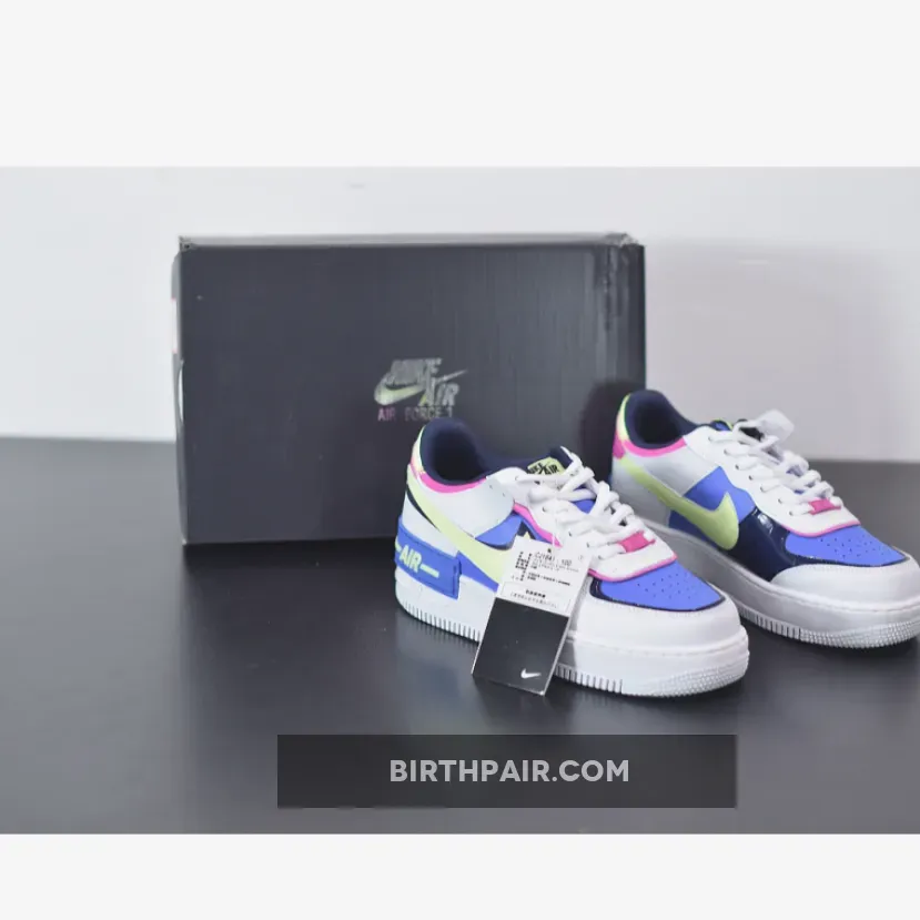 Flame Air Force 1 / Ladies Nike Air Force 1 Shadow White/Barely Volt-Sapphire-Fire Pink