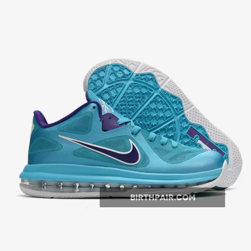 Purple Lebrons 9 Nike LeBron 9 Low 'Summit Lake Hornets' Turquoise Blue/Court Purple