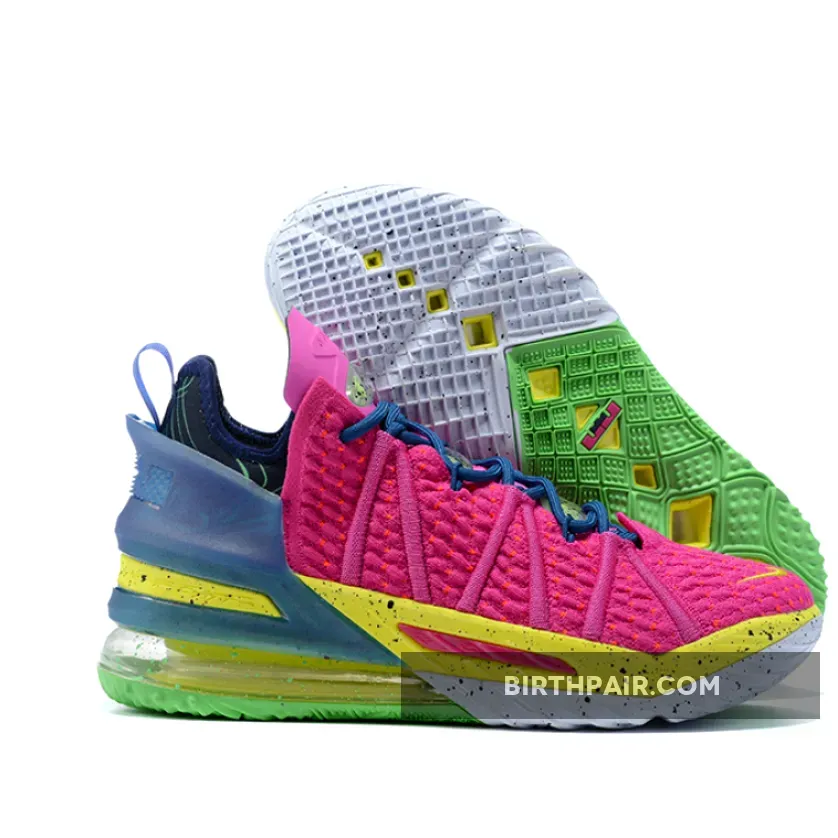 Nike LeBron 18 'Los Angeles By Night' Pink Prime/Multicolor - lebron 18 pink
