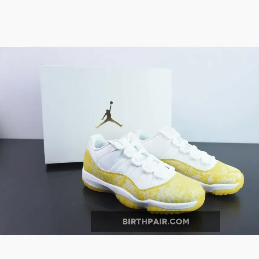 Jordan 11 Yellow Python Air Jordan 11 Low 'Yellow Snakeskin' White/Tour Yellow-Sail