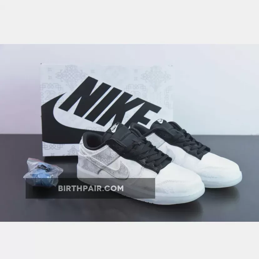 Fragment X CLOT X Nike Dunk Low White/Black FN0315-110 For Sale