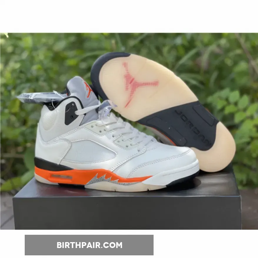 Air Jordan 5 'Shattered Backboard' DC1060-100 - White Orange Jordan 5