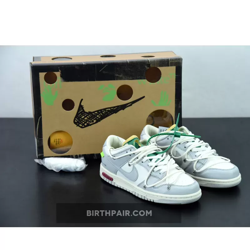 Off-White x Nike Dunk Low White Grey Lot 25 DM1602-121 off white lot 25