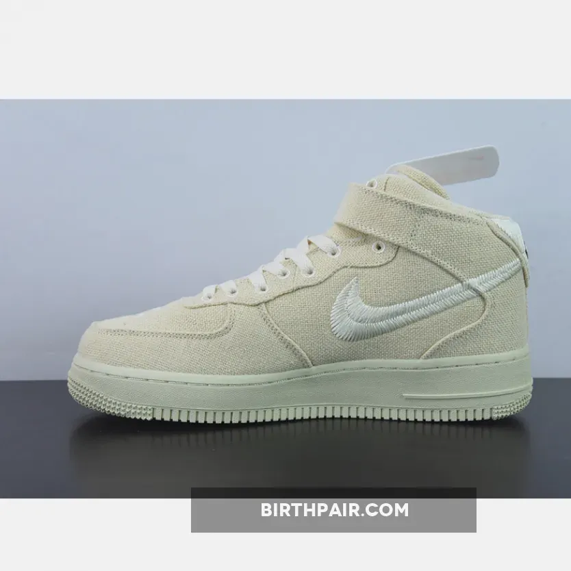 Stussy Af1 Mid Stussy x Nike Air Force 1 Mid 'Fossil Hemp'