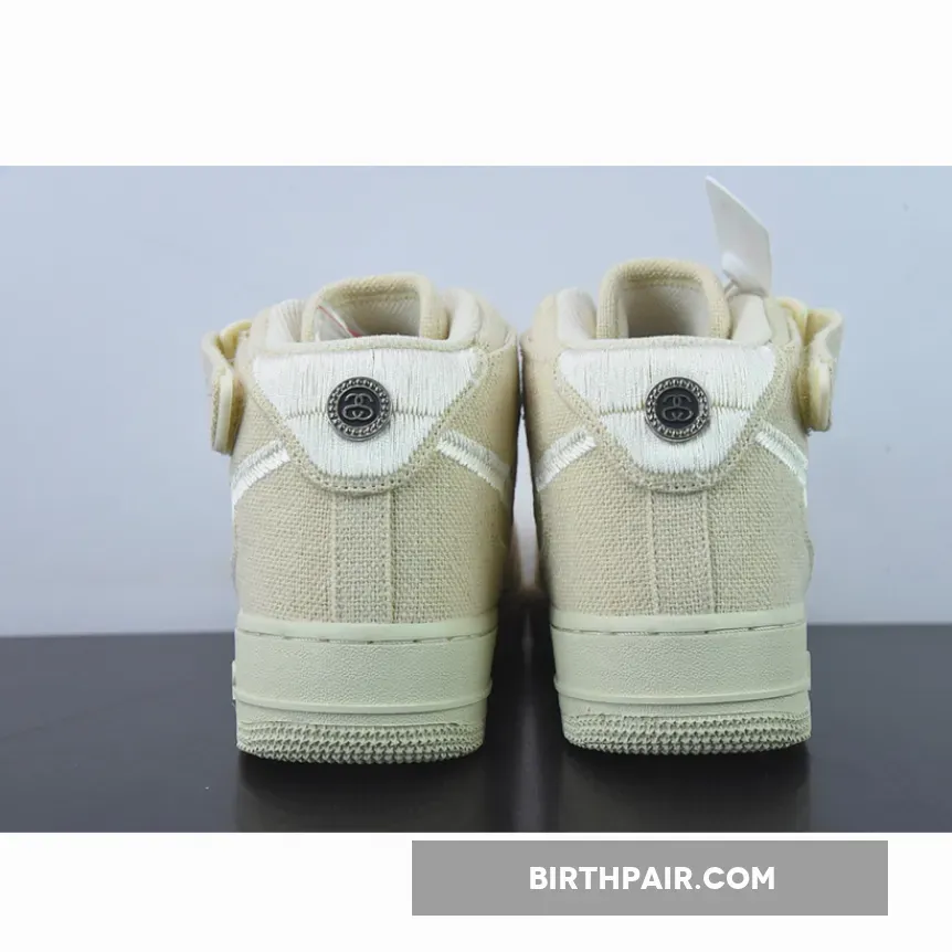 Stussy Af1 Mid Stussy x Nike Air Force 1 Mid 'Fossil Hemp'