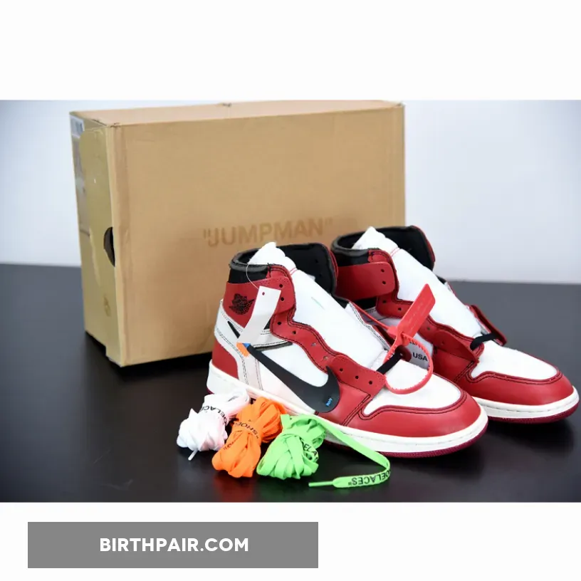 Jordan The 10: Air Jordan 1 'Off-white – Chicago' AJ1 BLACK-VARSITY RED / Virgil Jordan 1