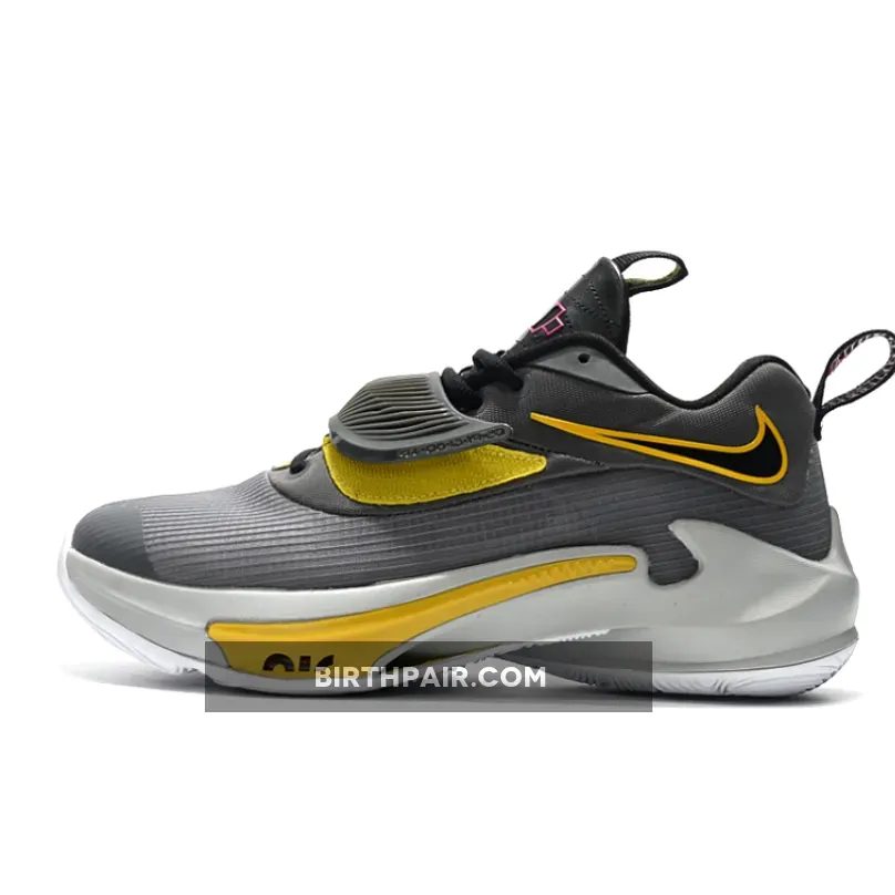 Nike Zoom Freak 3 'Low Battery' Grey/Yellow-Black - Freak 3 Grey DA0694-006