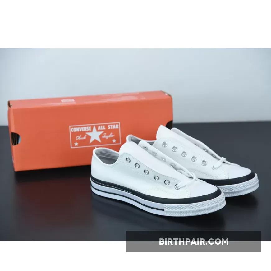 Fragment Design x Converse Chuck 70 Low 'White Black' / converse moncler