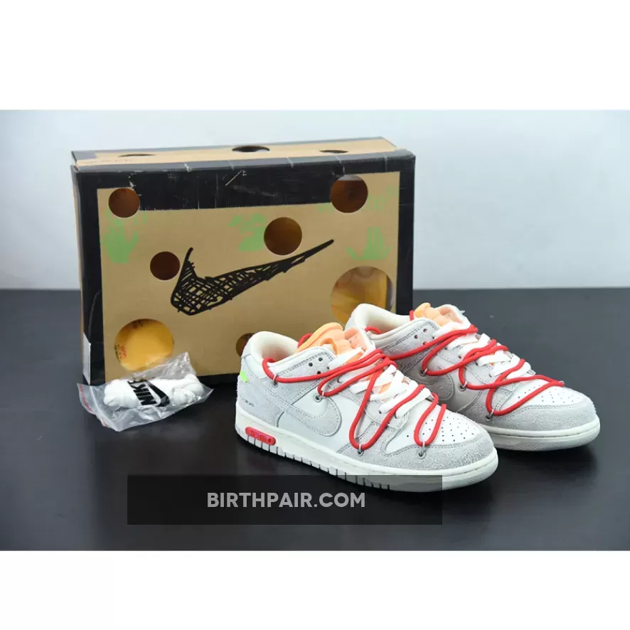 Off-White x Nike Dunk Low '40 of 50' Grey White Orange Off White Lot 40 DJ0950-103