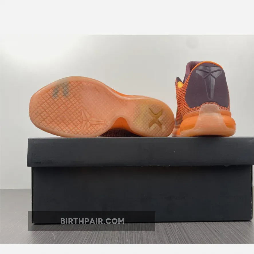 Kobe 10 Silk Road Nike Kobe 10 'Silk' Merlot/Metallic Gold-Villain Red-Total Orange
