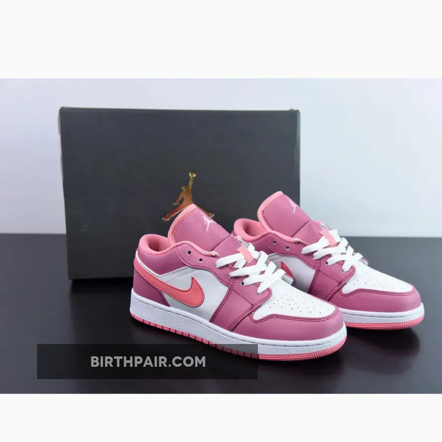 Air Jordan 1 Low Desert Berry/Coral Chalk-White 553560-616
