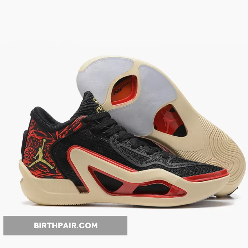 Jordan Tatum 1 'Zoo' Black/Metallic Gold-Red-Beach DX5572-001 tatum 1 zoo