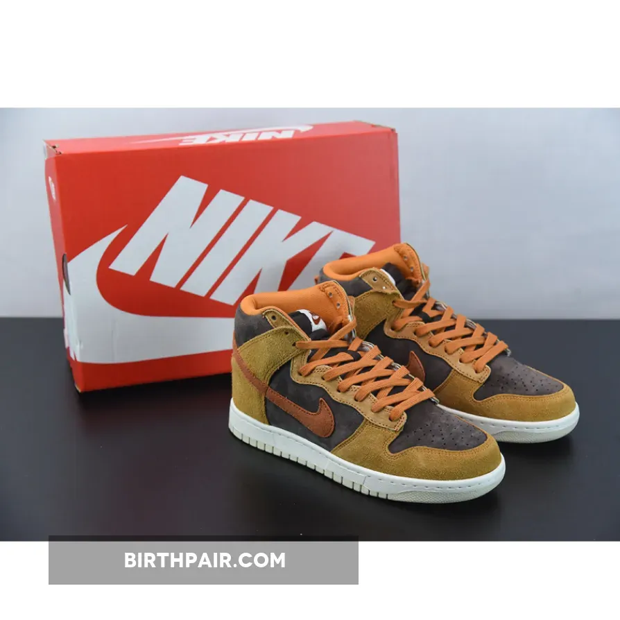 Nike Dunk High Velvet Brown/Dark Russet/Dark Curry/Sail DD1401-200 #dunk high dark curry