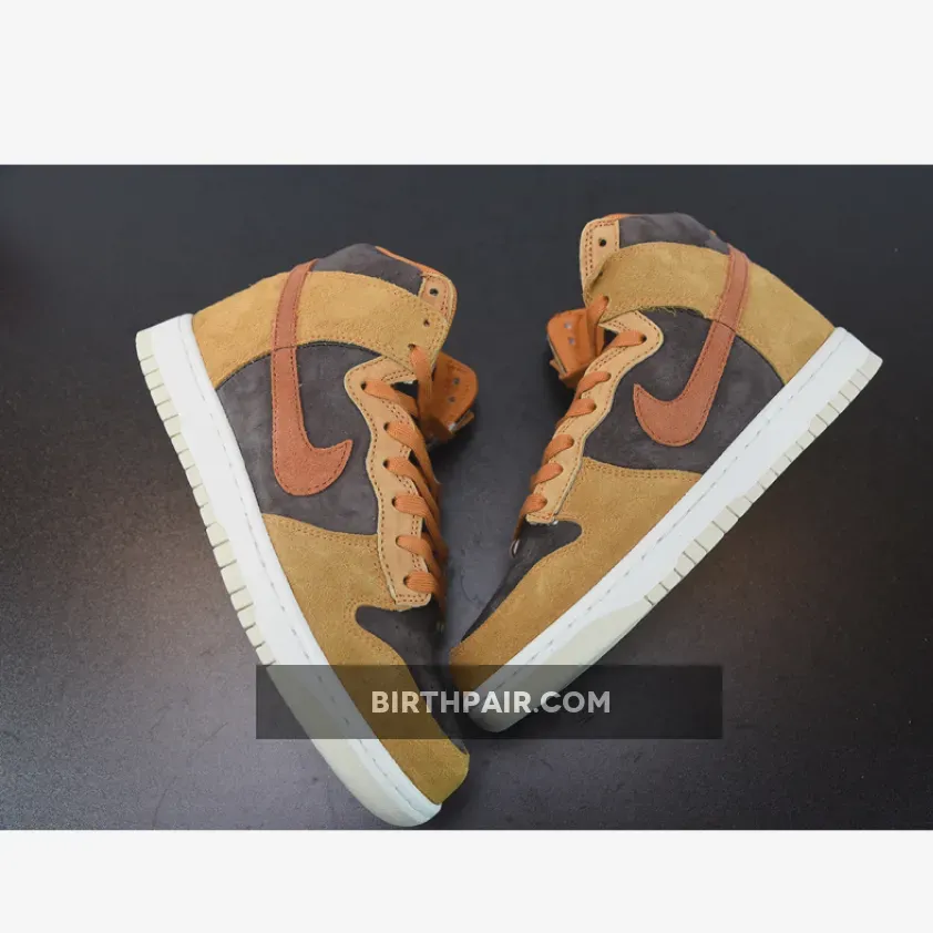 Nike Dunk High Velvet Brown/Dark Russet-Dark Curry-Sail