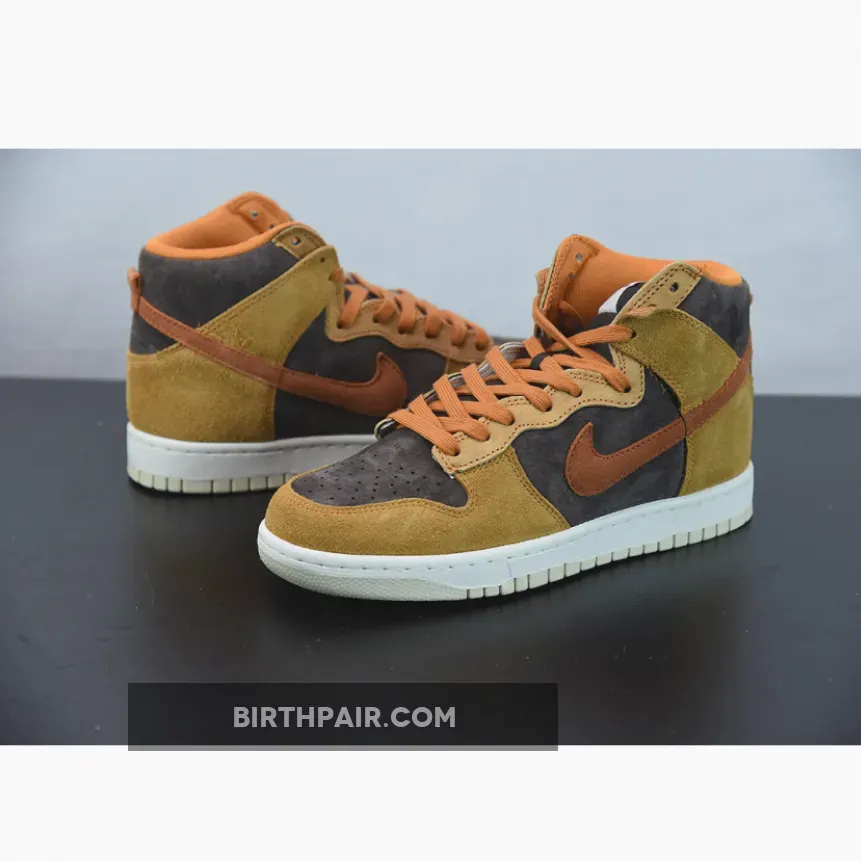 Nike Dunk High Velvet Brown/Dark Russet-Dark Curry-Sail