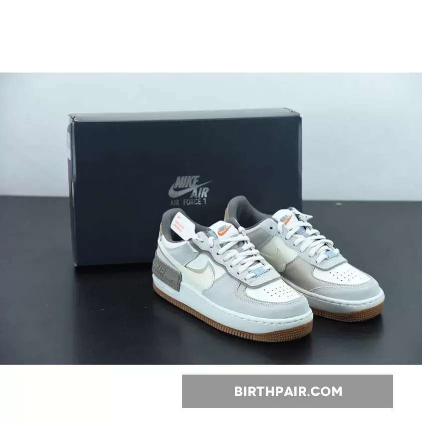 Nike Air Force 1 Shadow Sail Grey Ivory For Womens DO7449-111 nike air force 1 shadow women's pale ivory