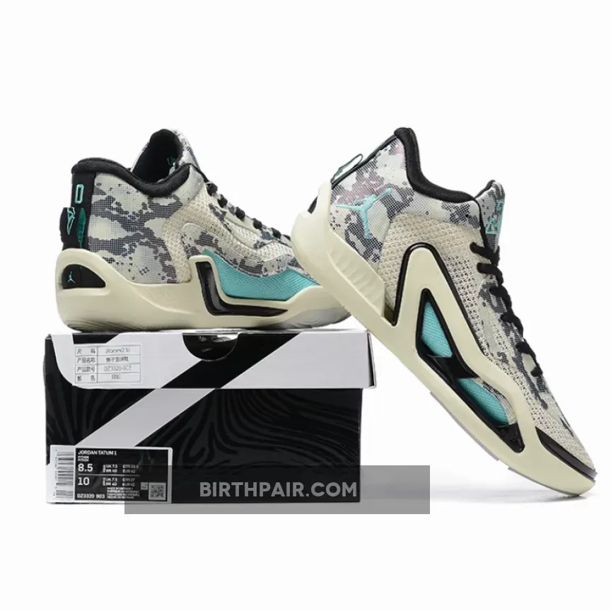 Jordan Tatum 1 Snakeskin PE Black White / Gt Cut 2 Leap High