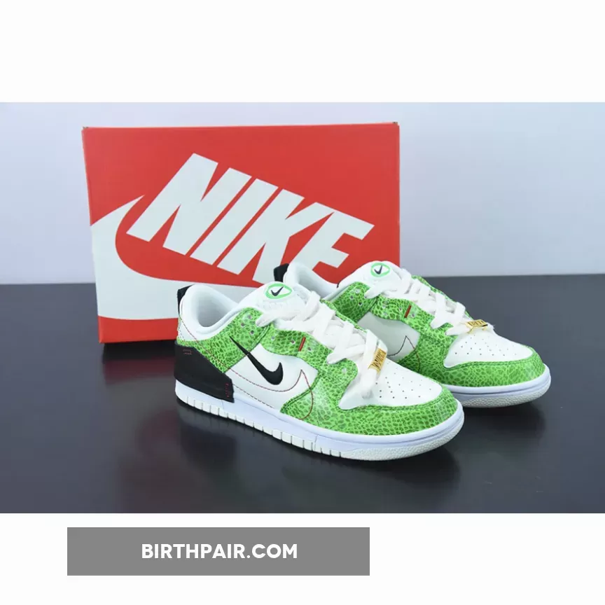 Nike Dunk Low Disrupt 2 Just Do It Green Snakeskin Nike Dunk Green White