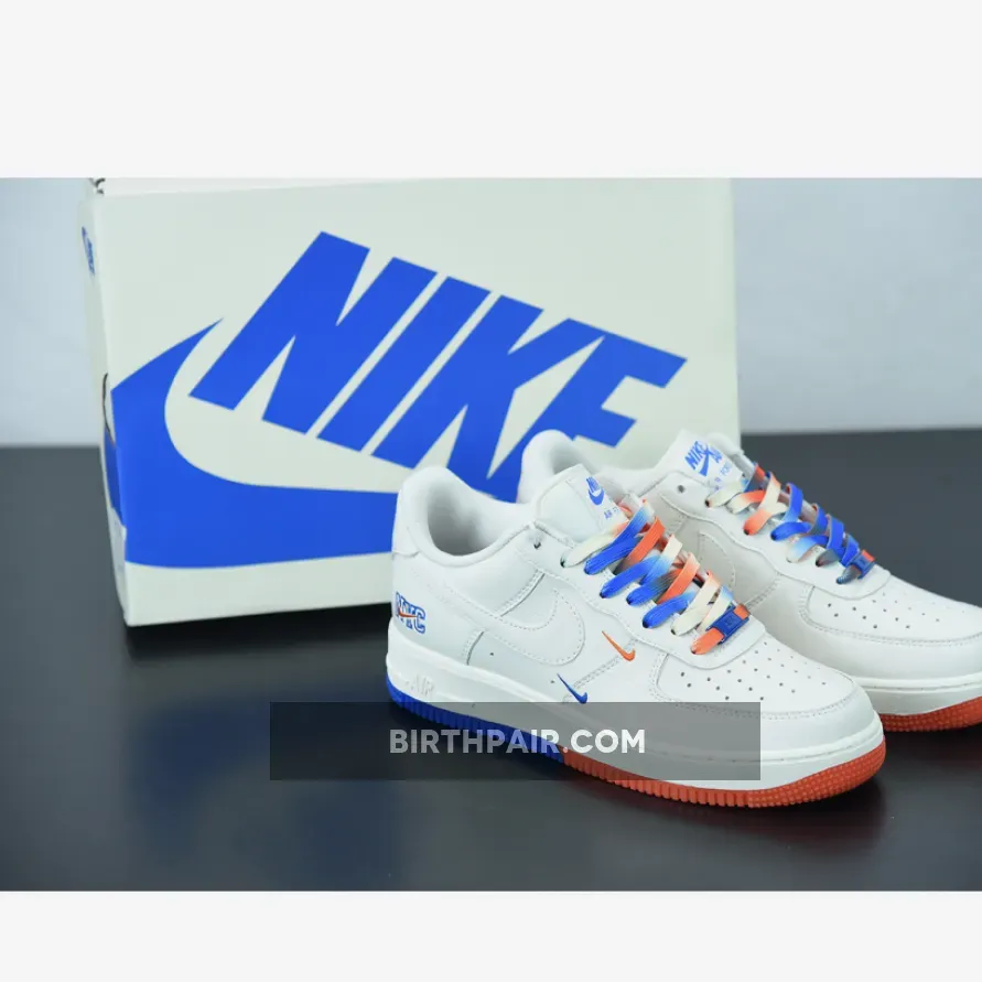 Nike Air Force 1 Low 'NYC' Sail Blue Orange / What The Nyc Air Force 1