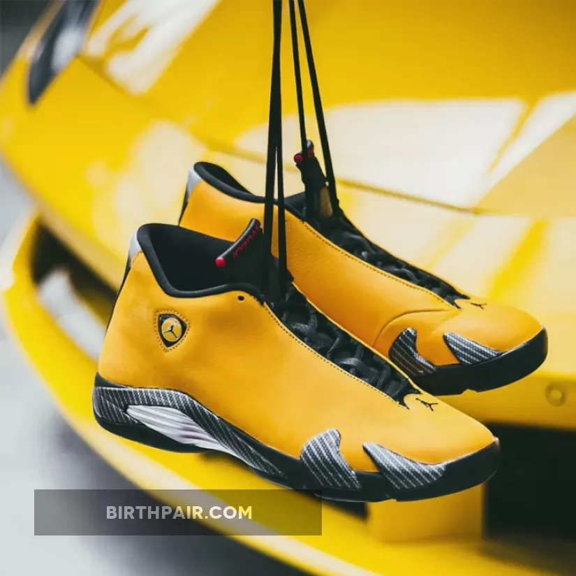 Air Jordan 14 SE 'Reverse Ferrari' University Gold/Black-University Red jordan 14 yellow