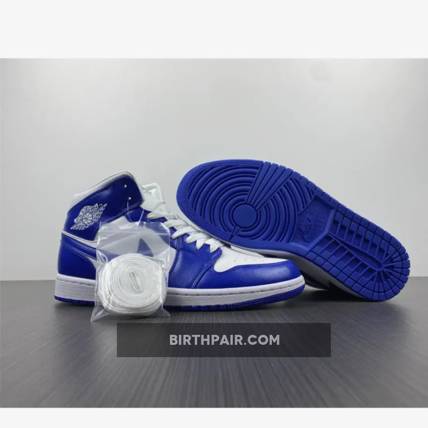 Air Jordan 1 Mid 'Kentucky' White/Hyper Royal Kentucky Jordan
