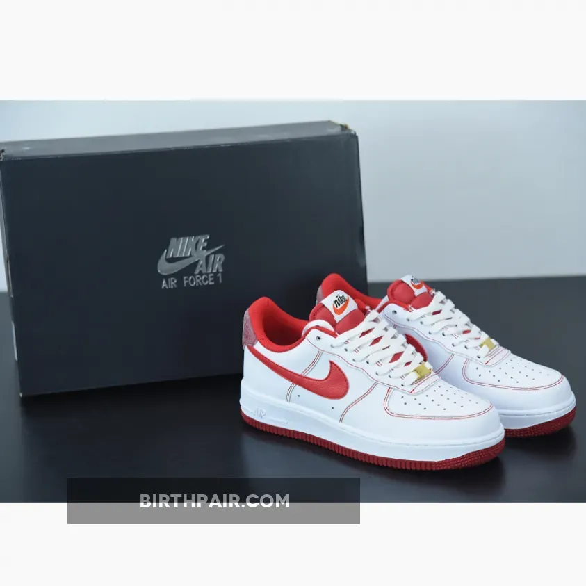 Nike Air Force 1 'First Use' White Red DA8478-101 - air force one burgundy