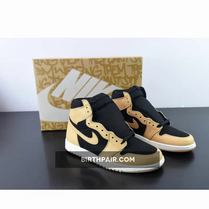 Air Jordan 1 High OG 'Heirloom' Vachetta Tan/Black/Sail 555088-202 heirloom air jordan 1