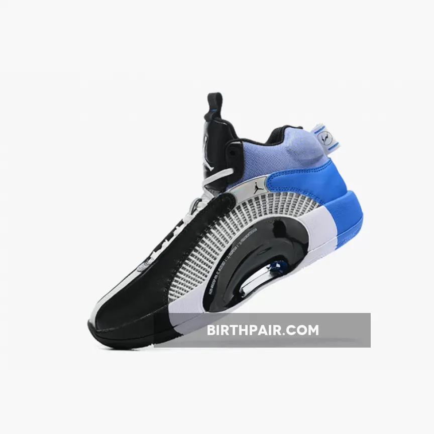 Fragment x Air Jordan 35 White/Black-Sport Blue #jordan 35 fragments