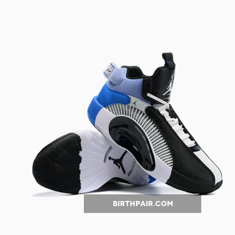 Fragment x Air Jordan 35 White/Black-Sport Blue #jordan 35 fragments