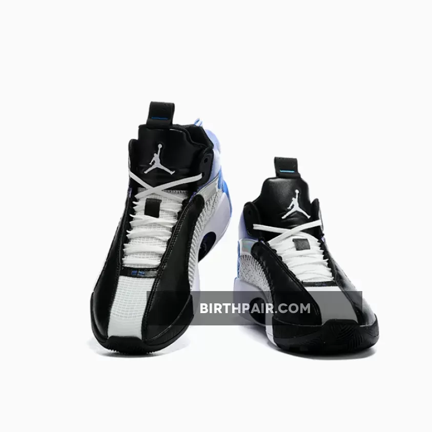 Fragment x Air Jordan 35 White/Black-Sport Blue #jordan 35 fragments