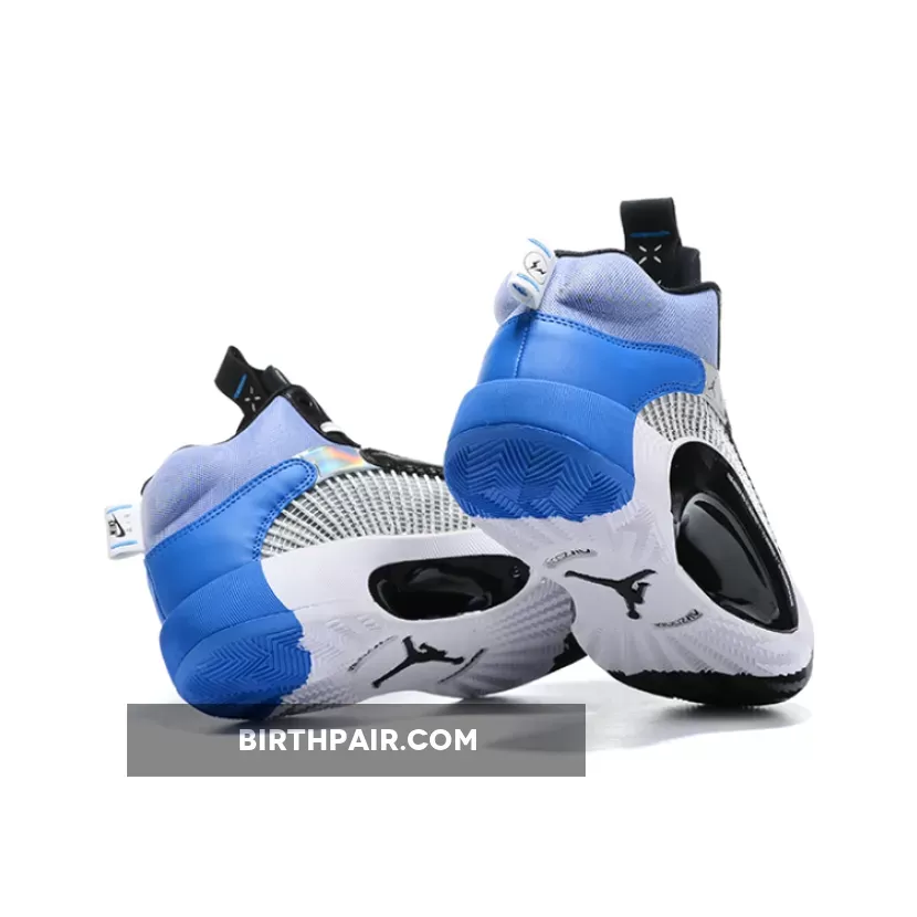 Fragment x Air Jordan 35 White/Black-Sport Blue #jordan 35 fragments