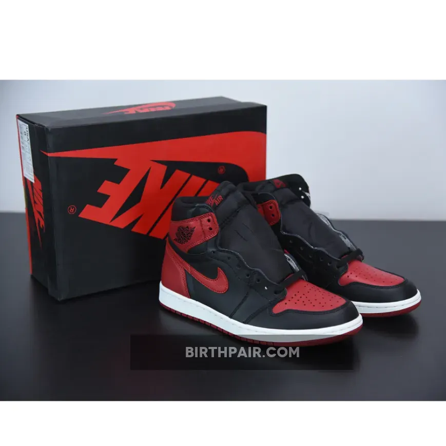 Air Jordan 1 Retro High OG 'Bred 2016' Black/Varsity Red-White 555088-001 Banned Aj1