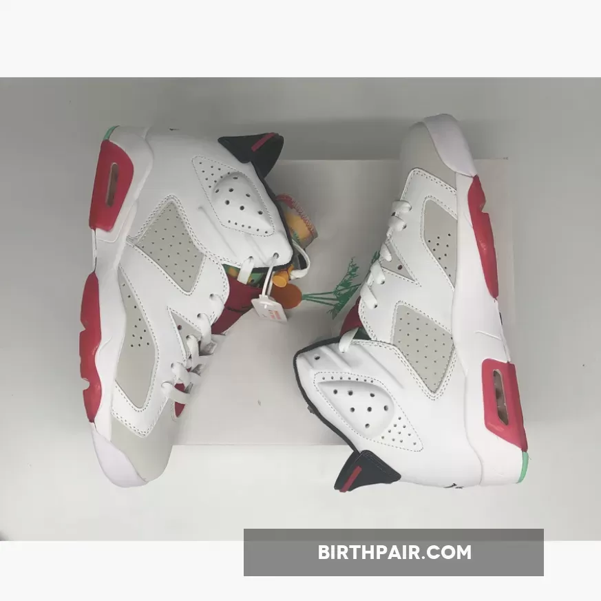 Air Jordan 6 Retro Hare NEUTRAL GREY/WHITE-TRUE RED-BL AJ6 Jordan Ohare