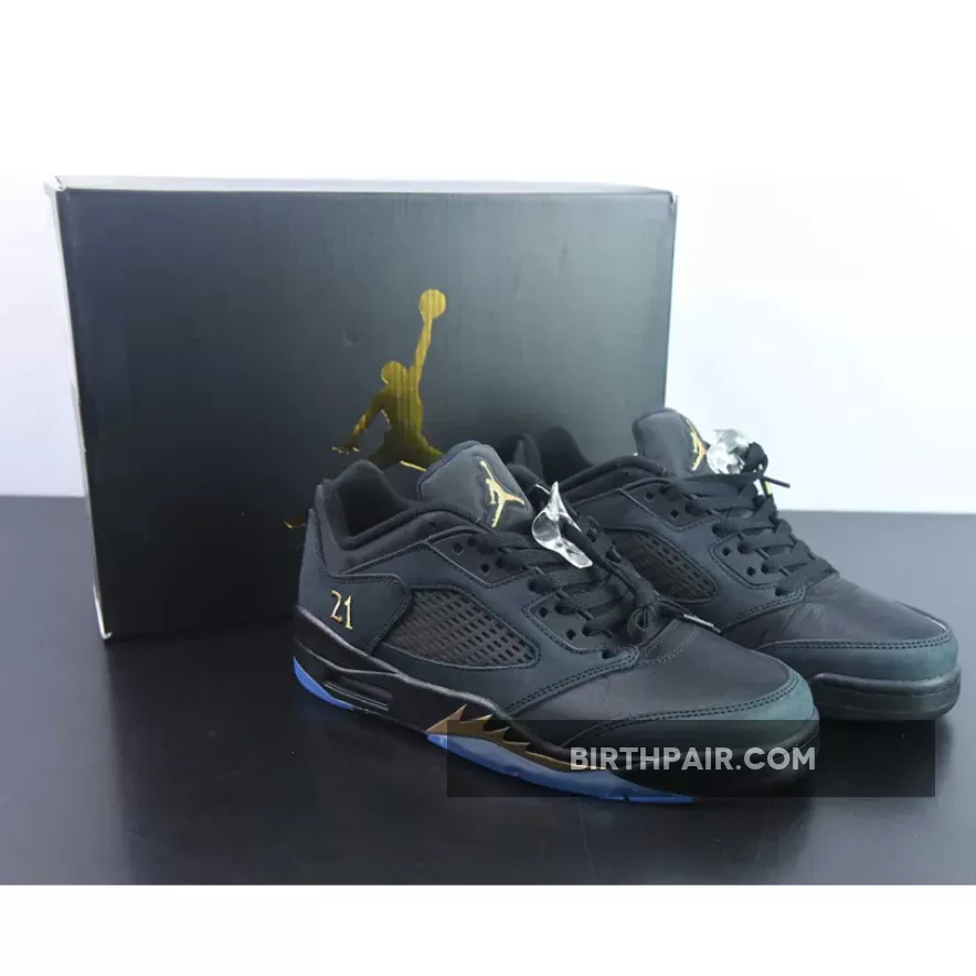 Air Jordan 5 Low "Wings" Black / Metallic Gold DJ1094-001
