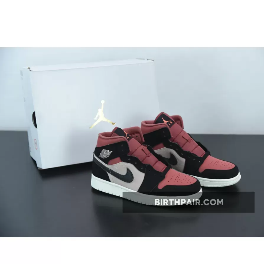 Air Jordan 1 Mid Canyon Rust BQ6472-202 Burgundy And Gold Jordans